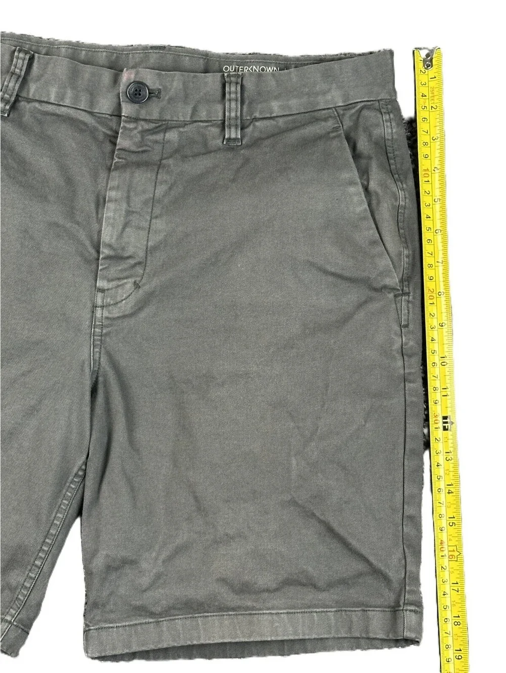 Outerknown S.E.A. Shorts Mens Gray Organic Cotton Stretch Chino 8
